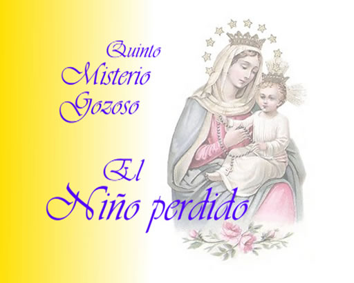 Santo Rosario: quinto Misterio Gozoso