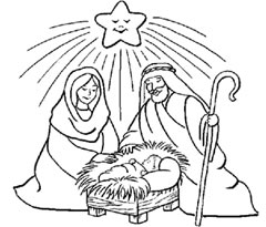 Colorea el Niño Jesús