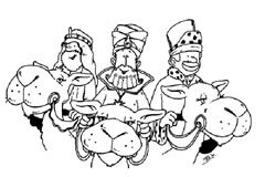¡Colorea los Reyes Magos!