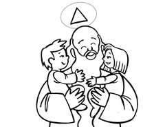 El Padre Nuestro para niños – Dibujos para colorear