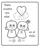 Padre Nuestro para colorear