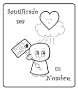 Padre Nuestro para colorear