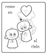 Padre Nuestro para colorear