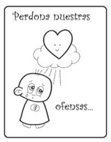 Padre Nuestro para colorear