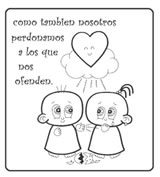 Padre Nuestro para colorear