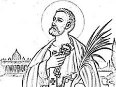 Colorea la vida de san Pedro