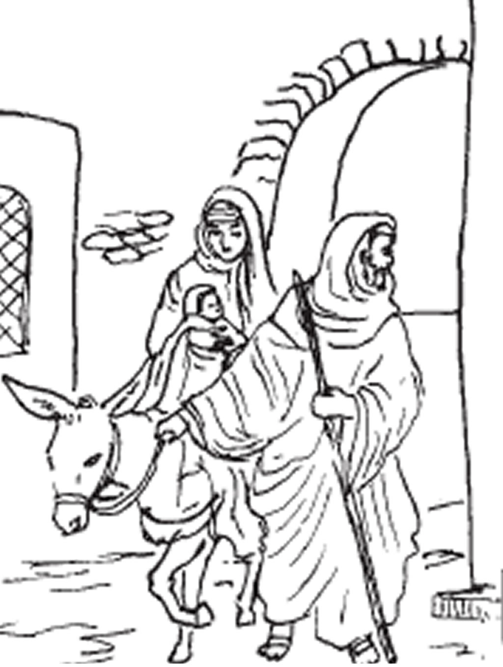 Vida de san José VII - José huye de noche a Egipto