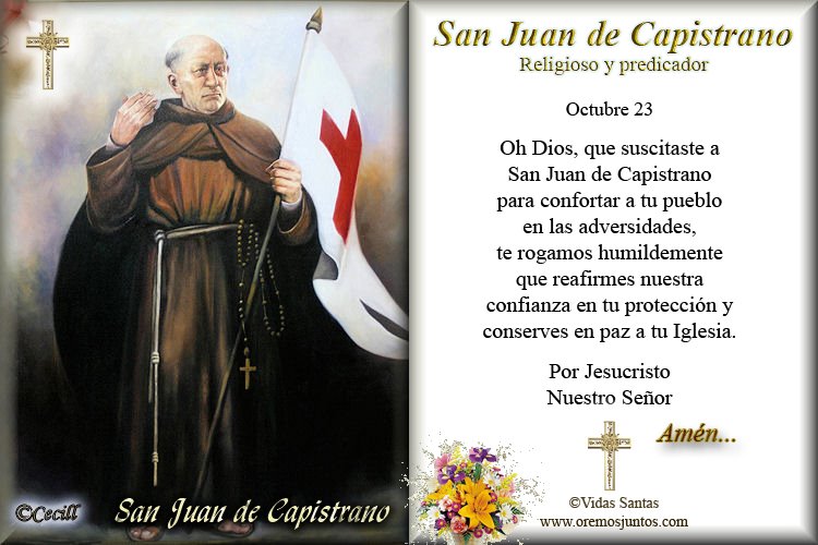 Estampa de san Juan de Capistrano