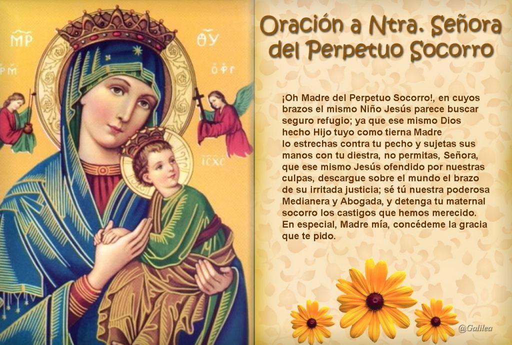Oraciones a Nuestra Señora del Perpetuo Socorro